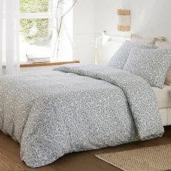 Baton Rouge Linge De Lit, Ensembles^Parure Housse de Couette 100% Gaze de Coton Imprimé Edana grise