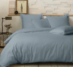 Parure housse de couette 100% Percale de Coton azur-Home Collection Sale
