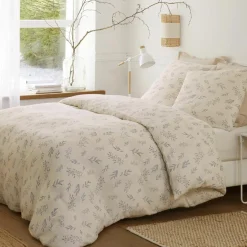 Baton Rouge Linge De Lit, Ensembles^Parure Housse de Couette 100% Gaze de Coton Imprimé Liveo blanche