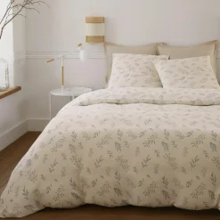 Baton Rouge Linge De Lit, Ensembles^Parure Housse de Couette 100% Gaze de Coton Imprimé Liveo blanche