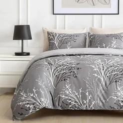 Home Collection Linge De Lit, Ensembles^Parure housse de couette en Coton grise