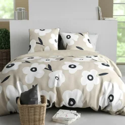 Home Collection Linge De Lit, Ensembles^Parure housse de couette Lena beige - 240x220 cm