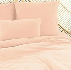 Parure housse de couette 100% Gaze de Coton pêche-Home Collection Clearance