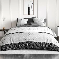 Atelier du Coton Linge De Lit, Ensembles^Parure housse de couette Casta bleue