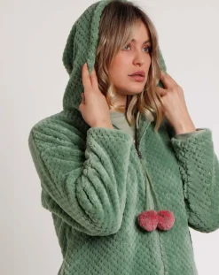 Peignoir Art is Life Mod B vert feuille-Admas Hot