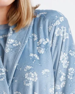 Peignoir Garden bleu/blanc-Admas Sale