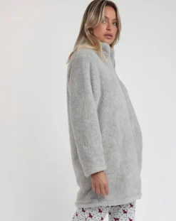 Peignoir Lou Lou gris chiné-Admas New