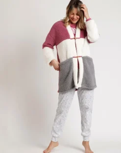 Peignoir rayé Bunnies on the Moon D rose ancien-Admas Hot