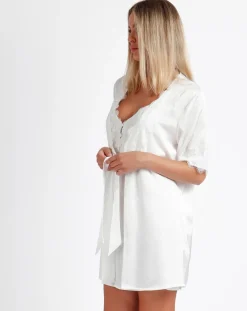 Femme Admas Lingerie, Nuit^Peignoir Romantic Wedding blanc