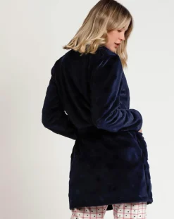 Peignoir You Are So Loved E bleu marine-Admas Clearance