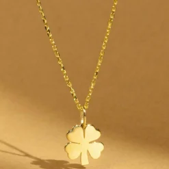 Pendentif enfant Trèfle or jaune-Instant d'Or Online