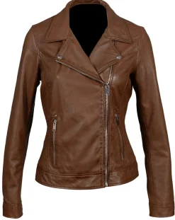 Perfecto en Cuir Afida cognac-Chyston Online