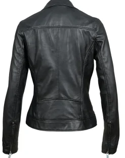 Perfecto en Cuir Afida noir-Chyston New
