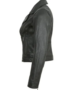 Femme Chyston Vestes, Blousons^Perfecto en Cuir Colomba noir