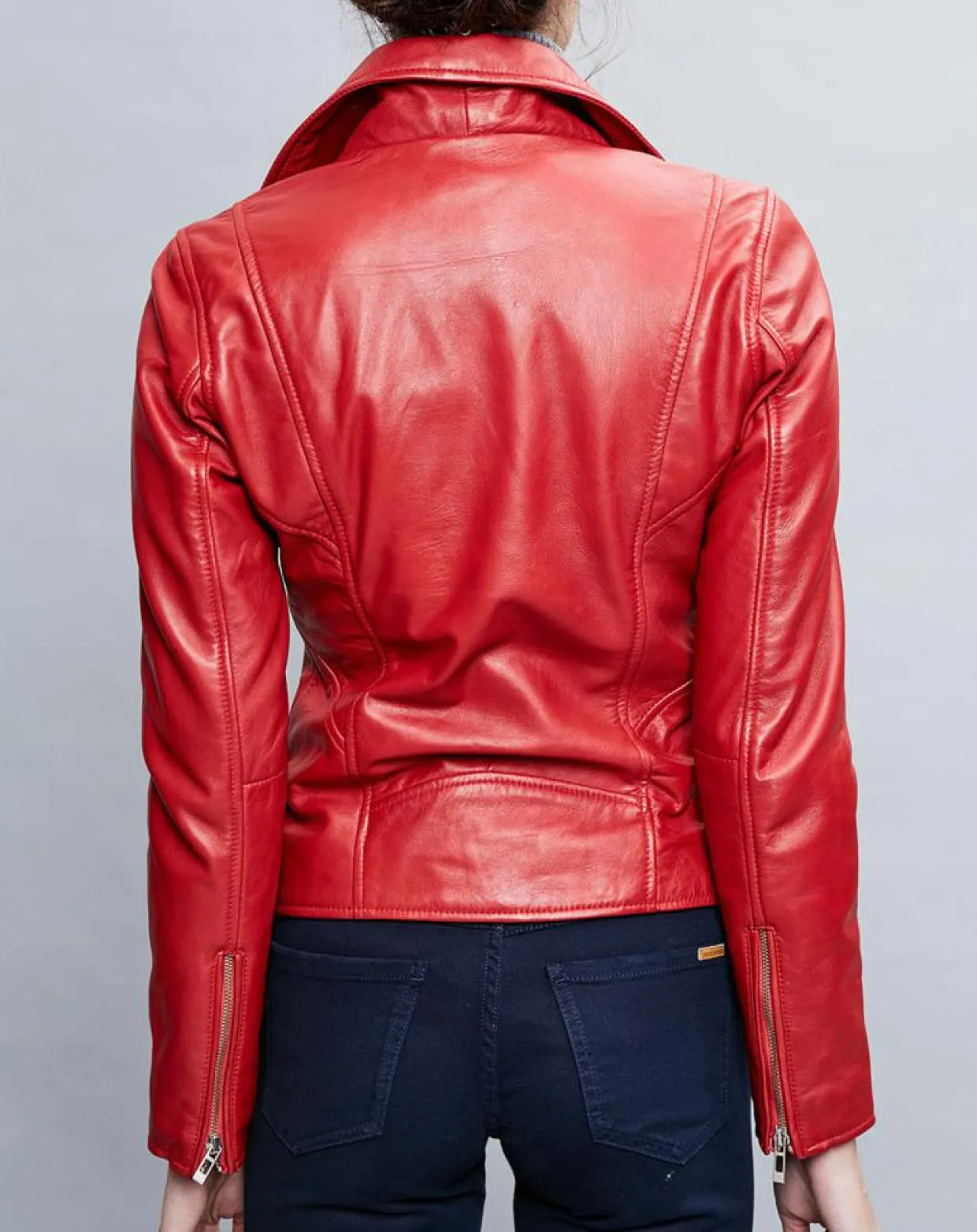 Perfecto en Cuir Deborah rouge-Chyston Hot