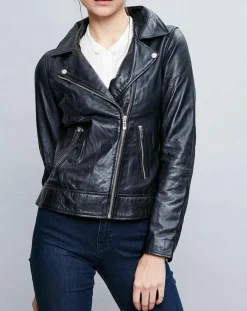 Perfecto en Cuir Deborah noir-Chyston New