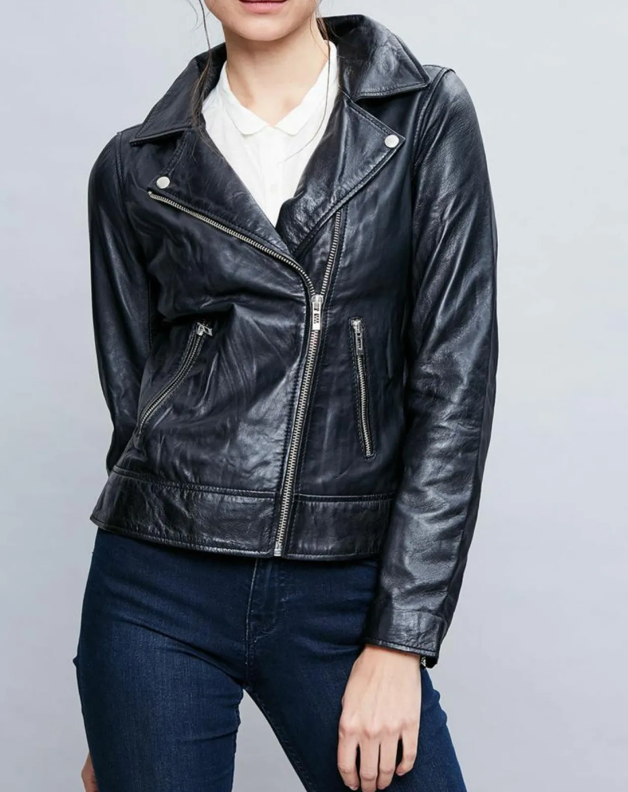 Perfecto en Cuir Deborah noir-Chyston New