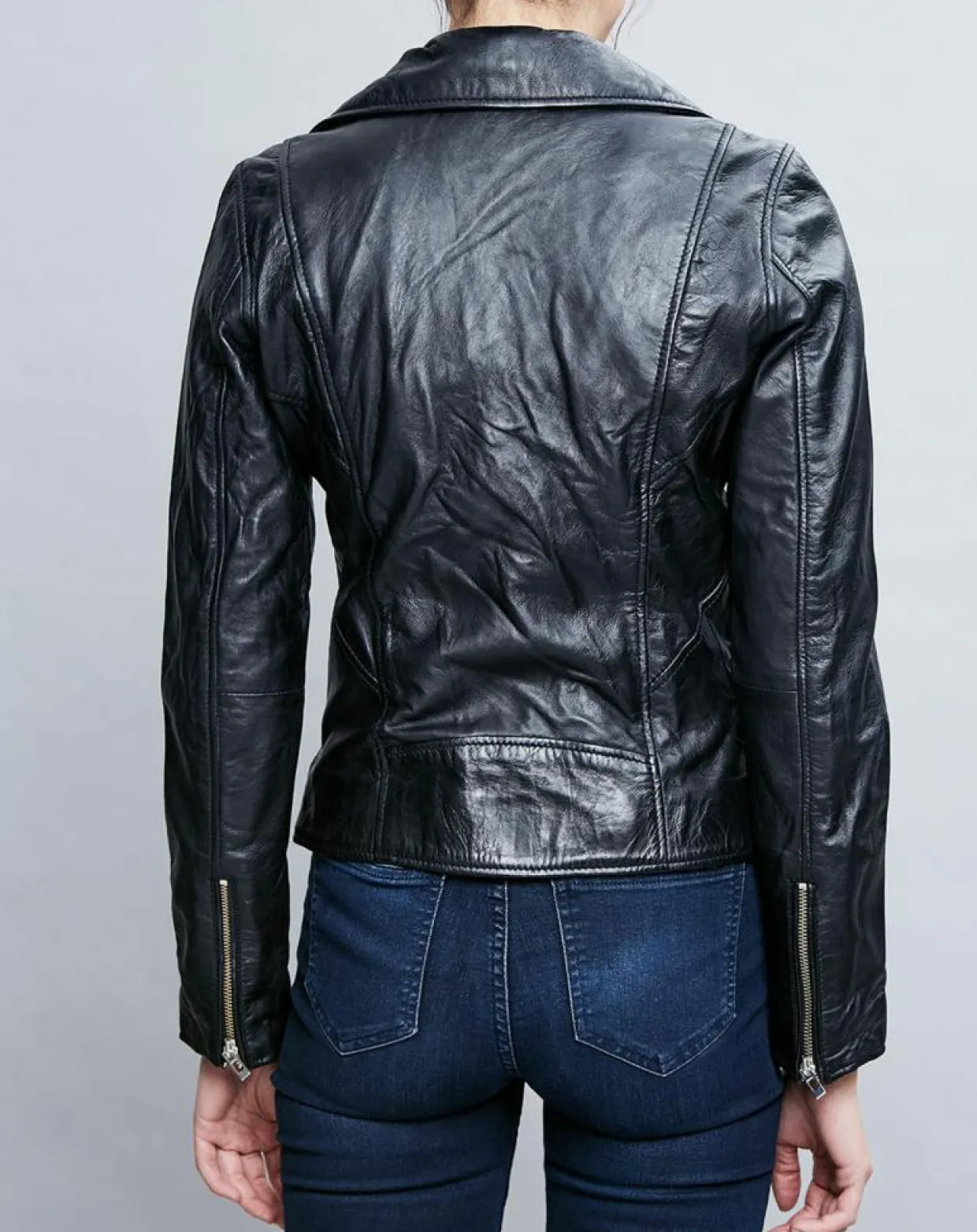 Perfecto en Cuir Deborah noir-Chyston New