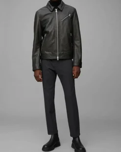 Perfecto en Cuir Grainé noir-Marc O'Polo Hot