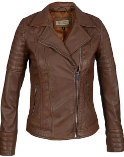 Perfecto en Cuir Jessy cognac-Chyston Best