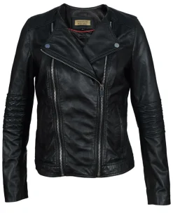 Femme Chyston Vestes, Blousons^Perfecto en Cuir Jorgia noir