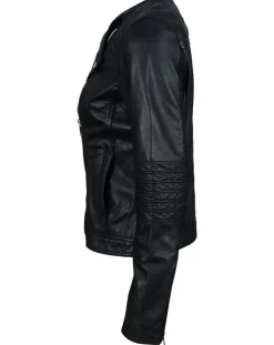 Femme Chyston Vestes, Blousons^Perfecto en Cuir Jorgia noir