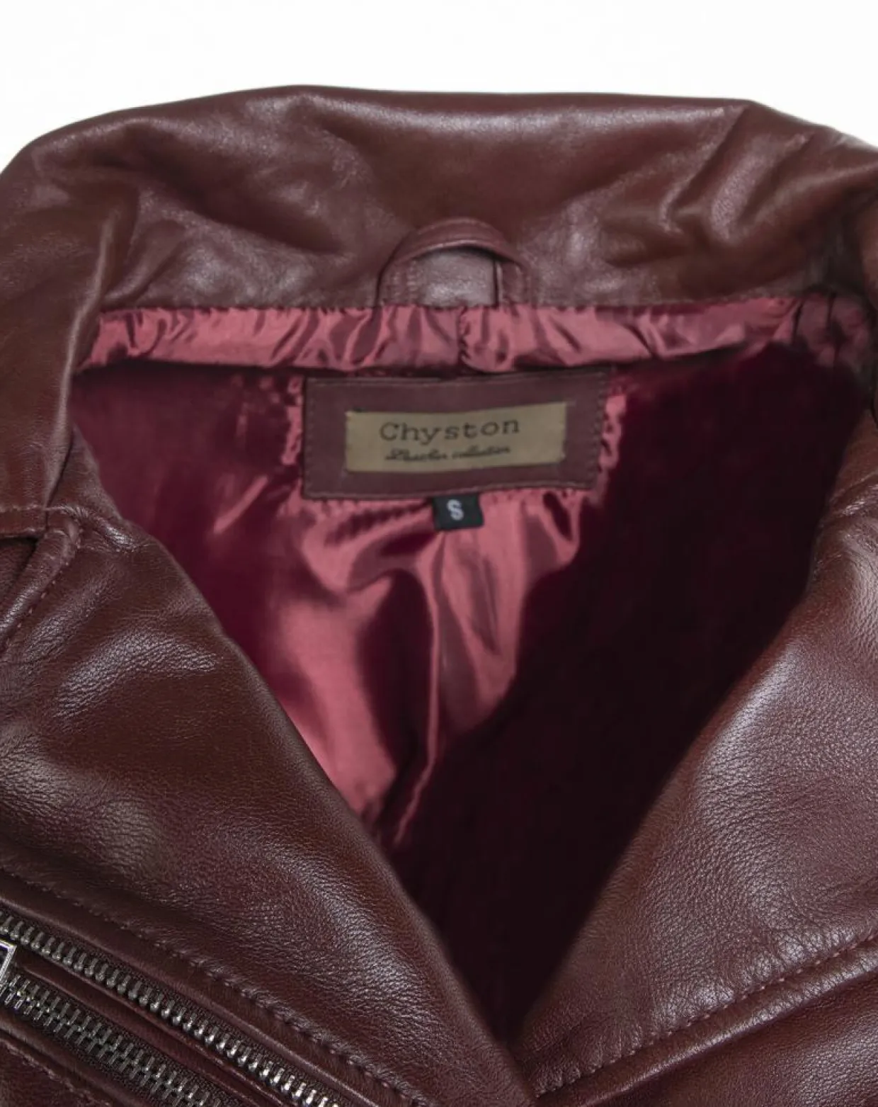 Perfecto en Cuir Ornella bordeaux-Chyston Sale