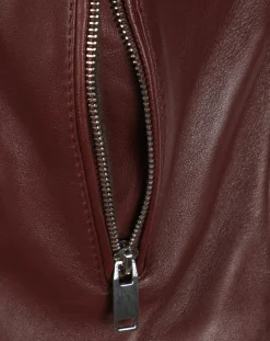 Perfecto en Cuir Ornella bordeaux-Chyston Sale