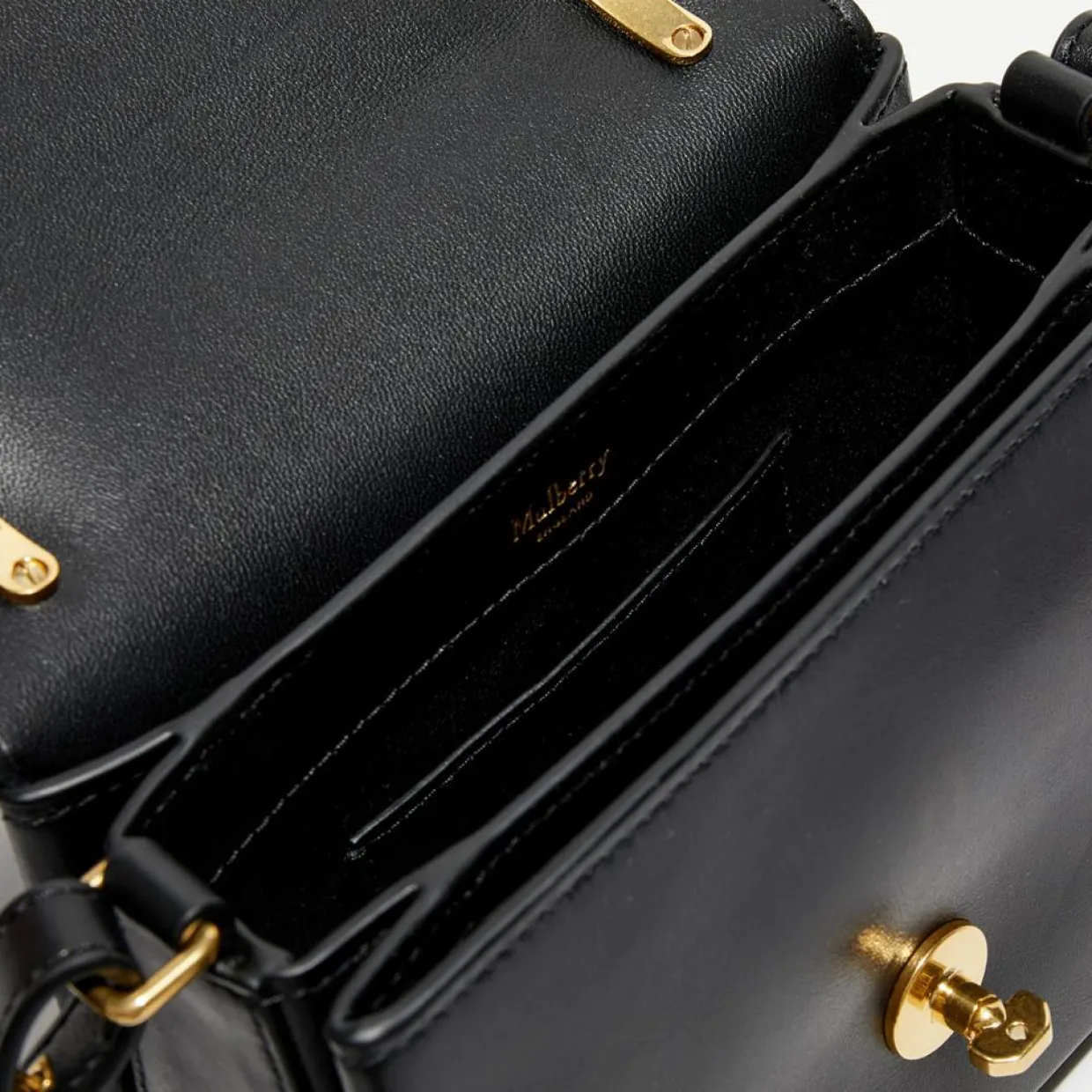 Femme Mulberry Sacs^Petit sac à main en Cuir Lana noir - 18,5x13x8 cm