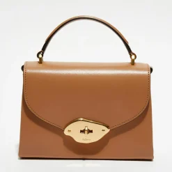 Petit sac à main en Cuir Lana sable - 18,5x13x8 cm-Mulberry Discount