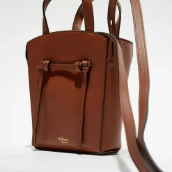 Femme Mulberry Sacs^Petit sac à main en Cuir Mini Clovelly chêne brillant - 16x18x7 cm