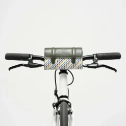 Petit Sac Cyclo en Toile enduite & Cuir multicolore - 10x17x4.5 cm-Maison Faret New