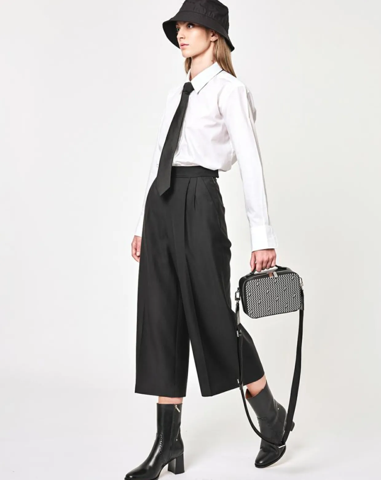 Femme Maison Faret Sacs^Petit Sac en Toile enduite Pyla noir/blanc - 13x19x6.5 cm