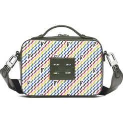 Petit Sac en Toile enduite Pyla vert/multicolore - 13x19x6.5 cm-Maison Faret Online