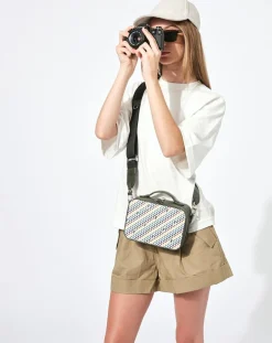Petit Sac en Toile enduite Pyla vert/multicolore - 13x19x6.5 cm-Maison Faret Online