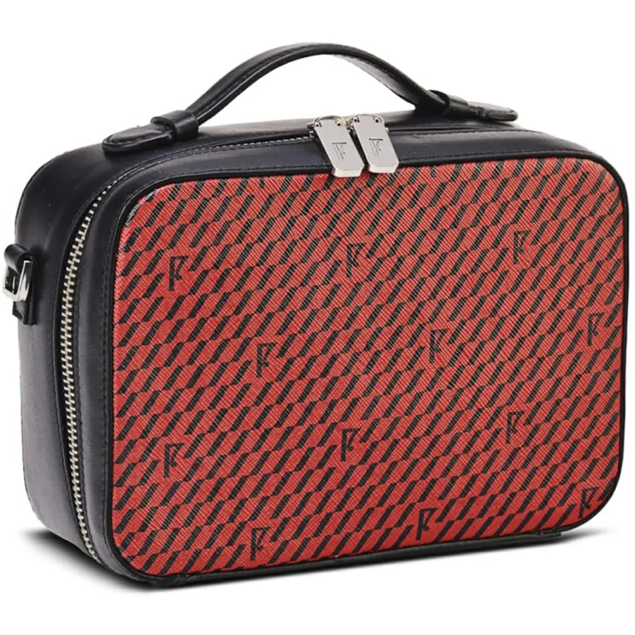 Petit Sac en Toile enduite Pyla rouge/noir - 13x19x6.5 cm-Maison Faret Best