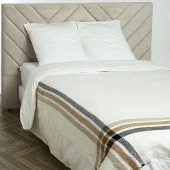 Plaid 100% Lin Paros tabac - 135x190 cm-Haomy Clearance