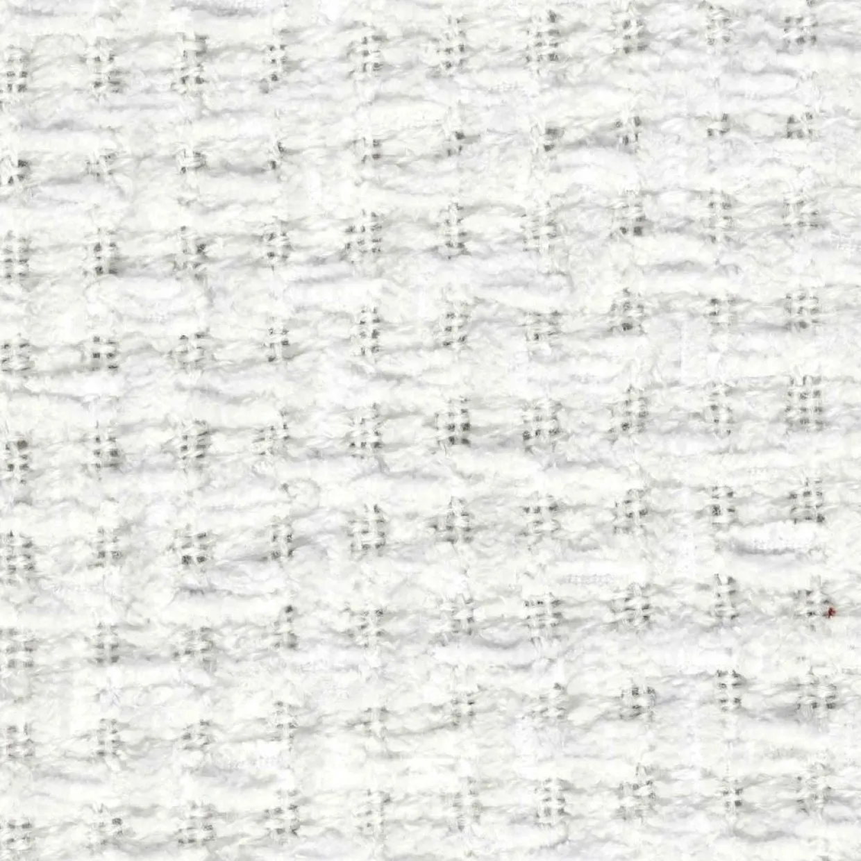 Plaid chenille gauffrée blanc - 125x150 cm-Home Deco Factory Clearance
