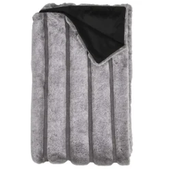 Plaid en fausse fourrure gris - 120x150 cm-Home Deco Factory Online