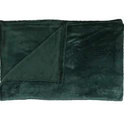 Plaid en Flanelle embossé vert sapin - 150x200 cm-Home Deco Factory Online