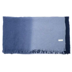 Plaid en laine & cachemire bleu 120x200cm-Bed and Philosophy Hot