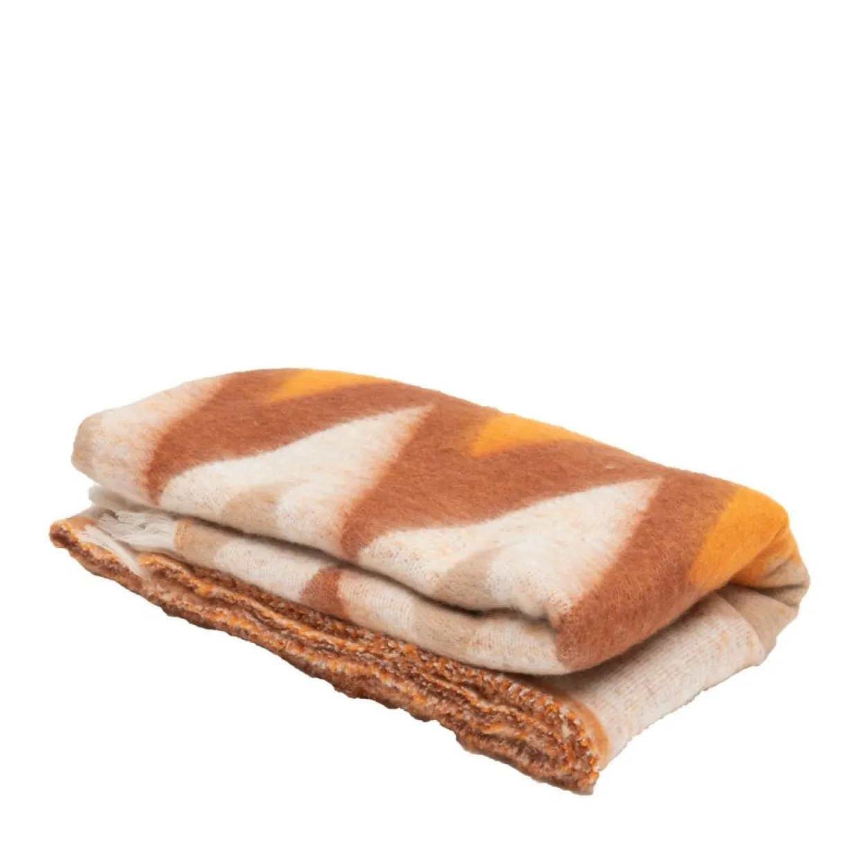 Bed and Philosophy Plaids^Plaid en laine motif 70s orange 135x230cm