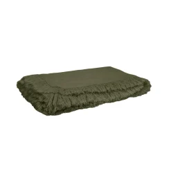 Bed and Philosophy Plaids^Plaid en lin & coton finitions frangées vert 150x180cm