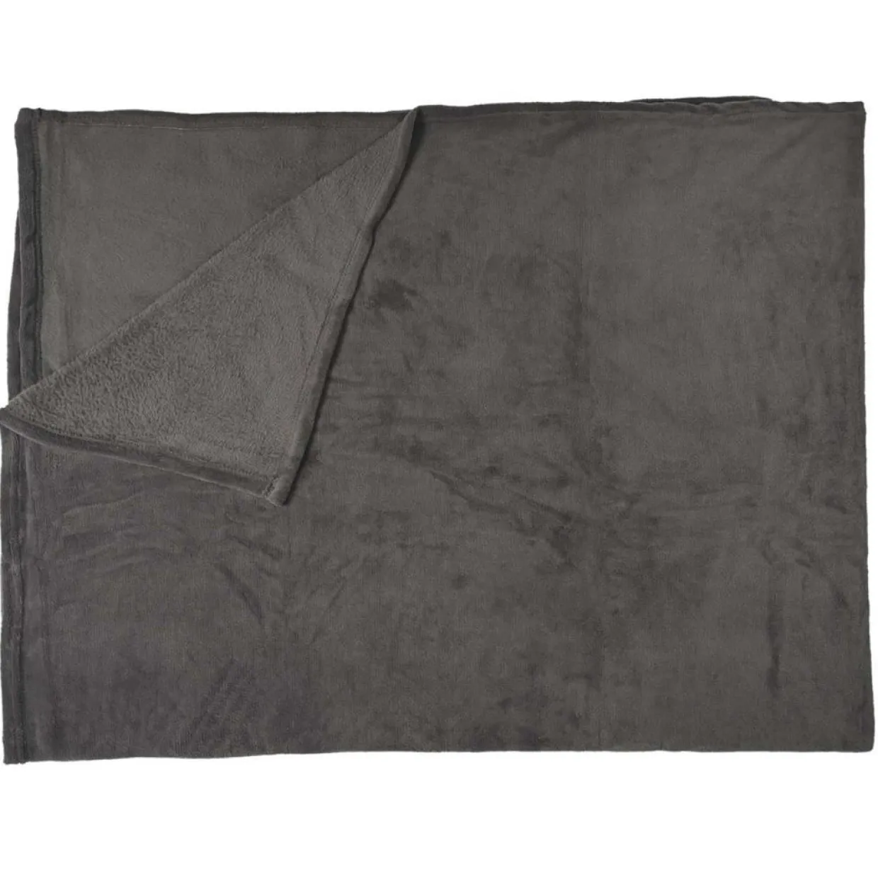 Home Deco Factory Plaids^Plaid en Microfibre gris foncé - 150x200 cm