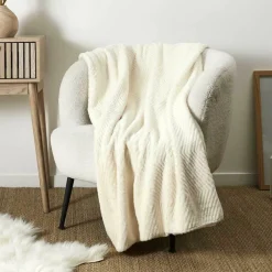 Home Deco Factory Plaids^Plaid fausse fourrure blanc - 120x150 cm