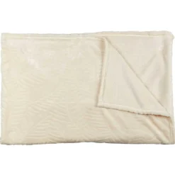Plaid flanelle embossé crème - 150x200 cm-Home Deco Factory Hot
