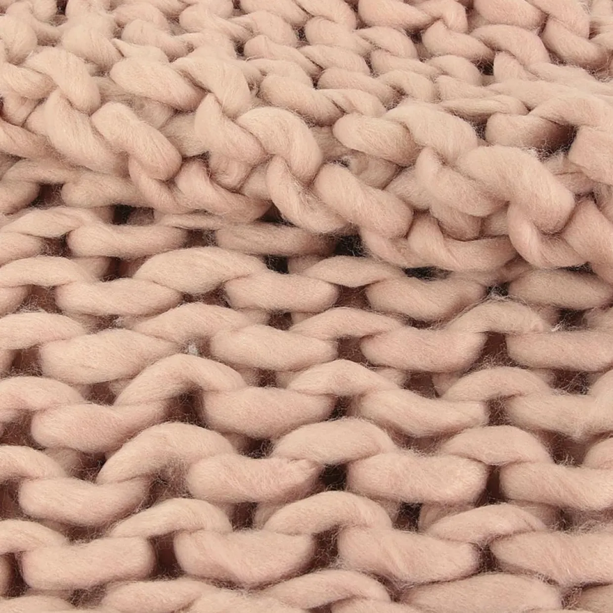 Home Deco Factory Plaids^Plaid grosse maille chunky rose - 150x120 cm