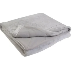 Home Deco Factory Plaids^Plaid imitation fourrure XXL gris - 200x140 cm