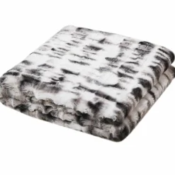 Home Deco Factory Plaids^Plaid imitation fourrure Opulence ombré blanc/noir - 140x200 cm