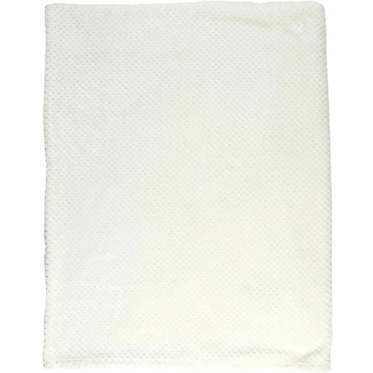 Plaid nid d'abeille blanc - 120x150 cm-Home Deco Factory Discount